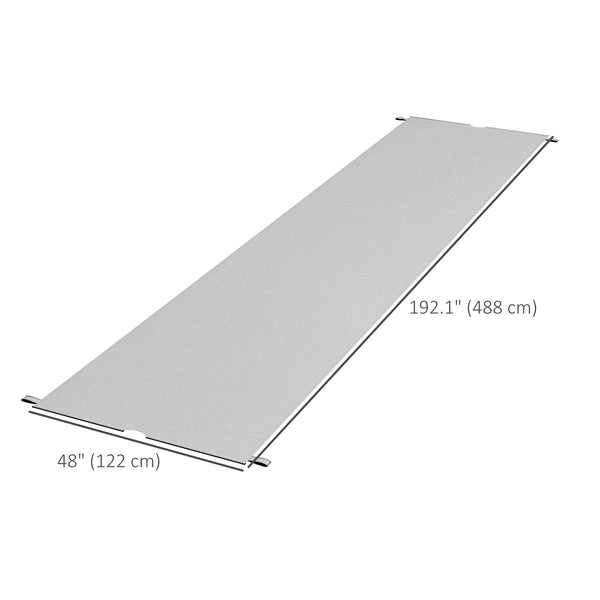 2 Pcs 16 x 4ft Pergola Canopy Replacement, UV Protection Pergola Shade Cover, Easy to Install, for 10 x 10ft Pergola, Light Grey
