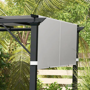 2 Pcs 16 x 4ft Pergola Canopy Replacement, UV Protection Pergola Shade Cover, Easy to Install, for 10 x 10ft Pergola, Light Grey