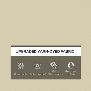 Set of 4 Outdoor Seat Cushions with Ties, Water Repellent Seat Pads for Garden Patio Kitchen Office Chairs, Beige