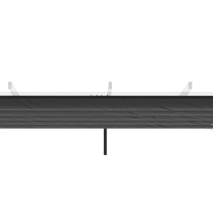 Retractable Pergola Shade Cover, Replacement Canopy Fabric for 3 x 3 (m) Pergola, Gazebo Retractable Roof, Dark Grey