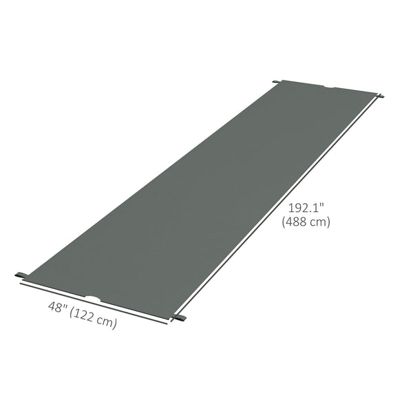 2 Pcs 16 x 4ft Pergola Canopy Replacement, UV Protection Pergola Shade Cover, Easy to Install, for 10 x 10ft Pergola, Dark Grey