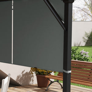 2 PCS Pergola Canopy Replacement, 4.9 x 1.2m UV Protection Pergola Cover, Easy to Install, for 3 x 3(m) Pergola, Dark Grey
