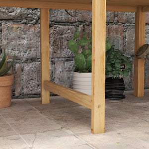 Wooden Raised Garden Bed with Drain Holes, Bed Liner for Vegetables, Flowers, Herbs, Outdoor Elevated Planter Box with Legs for Backyard Patio, 45.3"x21.7"x31.5", Natural