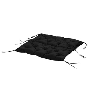 Porch Swing Cushion Garden Bench Cushion with Backrest, Non-Slip 2-Seater Thick Pad, Swing Chair Mat Replacement for Indoor and Outdoor, 39.4" x 38.6", Black