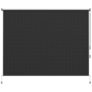 8'W x 6'H Roller Shades, Outdoor Blinds Cordless Roll Up Shade for Porch Balcony Gazebo, Black