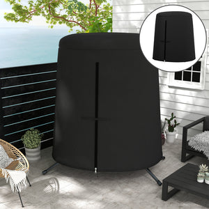 Hanging Egg Chair Cover, Outdoor Single Swing Chair Cover, Waterproof Anti-dust Furniture Protector with Zipper, 300D Oxford Fabric for 200 x 230 cm Stand, Black