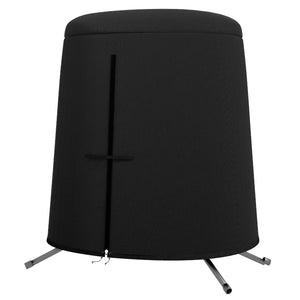 Hanging Egg Chair Cover, Outdoor Single Swing Chair Cover, Waterproof Anti-dust Furniture Protector with Zipper, 300D Oxford Fabric for 200 x 230 cm Stand, Black