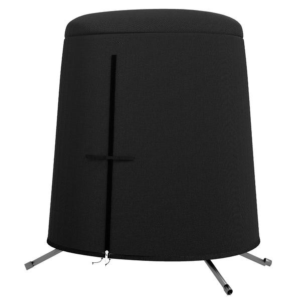Hanging Egg Chair Cover, Outdoor Single Swing Chair Cover, Waterproof Anti-dust Furniture Protector with Zipper, 300D Oxford Fabric for 200 x 230 cm Stand, Black