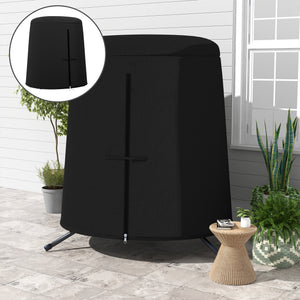 Hanging Egg Chair Cover, Outdoor Single Swing Chair Cover, Waterproof Anti-dust Furniture Protector with Zipper, 300D Oxford Fabric for 200 x 230 cm Stand, Black