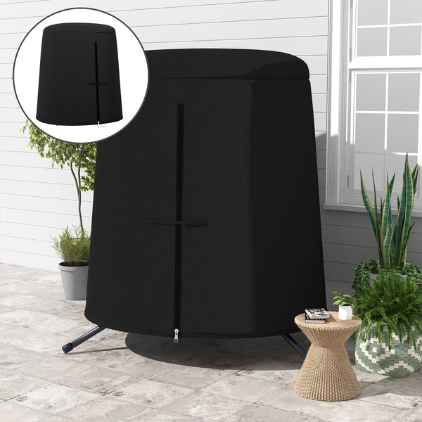 Hanging Egg Chair Cover, Outdoor Single Swing Chair Cover, Waterproof Anti-dust Furniture Protector with Zipper, 300D Oxford Fabric for 200 x 230 cm Stand, Black