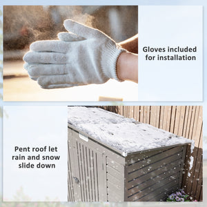 8 x 4FT Garden Shed. Galvanised Metal Shed, Outdoor Tool Storage Shed with Pent Roof, Lockable Door and 2 Vents, Light Grey