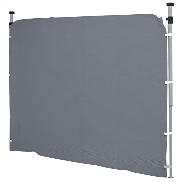 Gazebo Side Panel, Canopy Sidewall Panel with 4 Mesh Bags and 2 Storage Pockets for 3 x 3 m Straight Leg Pop Up Gazebos, 1 Pack Sidewall Only, Grey