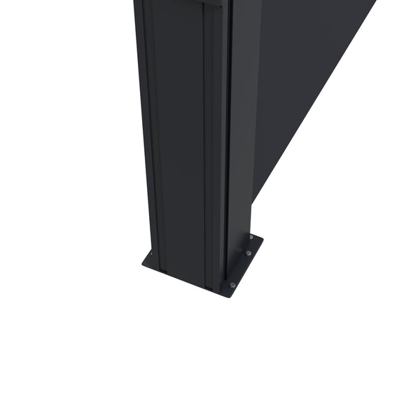 13' x 6' Retractable Side Awning, Garden Privacy Screen Divider, Full Cassette Windbreaker for Hot Tub, Balcony, Terrace, Pool, Black