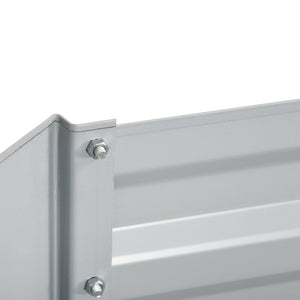 Raised Garden Bed, 6' x 3' x 2' Galvanized Steel Planters for Outdoor Plants with Multi-reinforced Rods for Vegetables, Flowers and Herbs, Light Grey