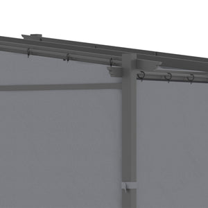 10' x 10' Metal Pergola with Sliding Roof Canopy, Retractable Pergola Canopy for Outdoor, Patio, Dark Grey