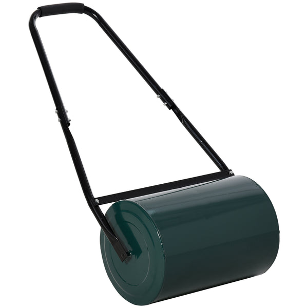 30 L Heavy Duty Water Or Sand Filled Φ30cm Garden Steel Lawn Roller Drum - Dark Green