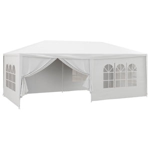 6 x 3(m) Gazebo Canopy Party Tent with 6 Removable Side Walls for Outdoor Event with Windows and Doors, White