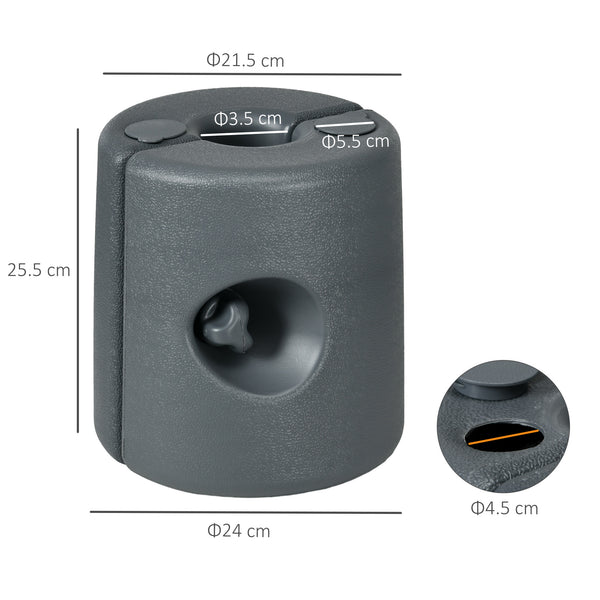 Gazebo Weights Set of 4 with Lock Design for Wind Resistance, 48KG Stably Secure Weights for Tent Gazebo Umbrella, Water or Sand Filled