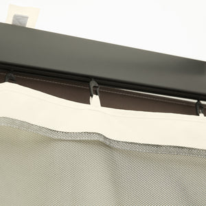 Replacement Mosquito Netting for Gazebo 10' x 12' Black Screen Walls for Canopy with Zippers for Parties and Outdoor Activities, Cream White