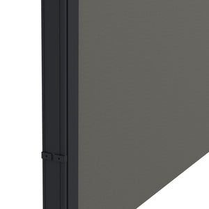 13' x 6' Retractable Side Awning, Garden Privacy Screen Divider, Full Cassette Windbreaker for Hot Tub, Balcony, Terrace, Pool, Dark Grey