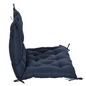 Porch Swing Cushion Garden Bench Cushion with Backrest, Non-Slip 2-Seater Thick Pad, Swing Chair Mat Replacement for Indoor and Outdoor, 39.4" x 38.6", Dark Blue