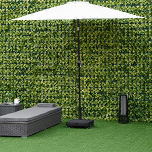20kg Heavy Duty Garden Parasol Base Stand with Wheels Sand or Water Filled Patio Umbrella Base Square Outdoor Umbrella Stand Holder, Black