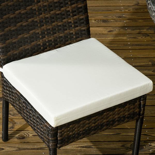 2 Pieces PE Rattan Outdoor Dining Chairs with Cushion, Patio Wicker Dining Chairs with Backrest for Patio, Deck, Garden, Brown