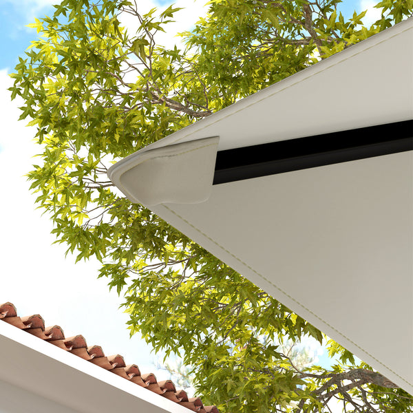 3 x 3(m) Gazebo Canopy Replacement Cover, Garden Gazebo Roof Replacement with Drain Holes, Water Resistant Plastic Coating, 370g/㎡, UPF30+, TOP COVER ONLY, Grey