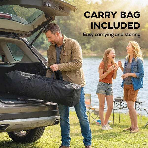 8.2 x 8.2 ft Pop Up Canopy Tent with 4 Sidewalls, UPF 50+ Easy Setup Outdoor Instant Canopy Portable Shelter with 4 Sandbags, Carry Bag, Adjustable Height, Dark Grey