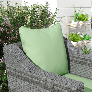 4-Piece Patio Chair Cushions Pillows, Back and Seat Replacement Patio Cushions Set for Indoor Outdoor Garden Furniture, Green