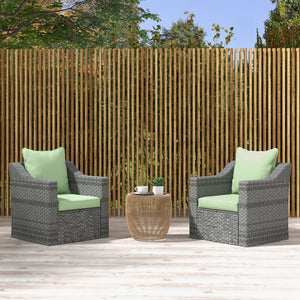 4-Piece Patio Chair Cushions Pillows, Back and Seat Replacement Patio Cushions Set for Indoor Outdoor Garden Furniture, Green