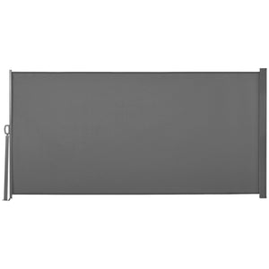 118" x 63" Retractable Side Awning Patio Outdoor Folding Privacy Screen with Resistance to UV Rays & Wind, Light Grey
