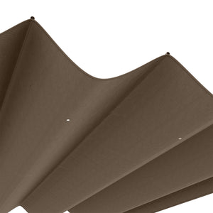 Retractable Pergola Roof, Sun Shade Cover, UV30+ Protected Replacement Canopy Fabric for 3 x 2m Pergola Frame, Coffee