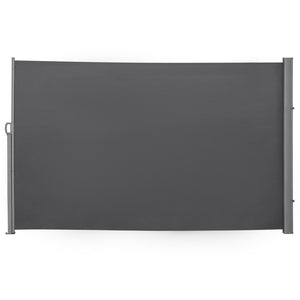 118" x 71" Retractable Side Awning Patio Outdoor Folding Privacy Screen with Resistance to UV Rays & Wind, Grey