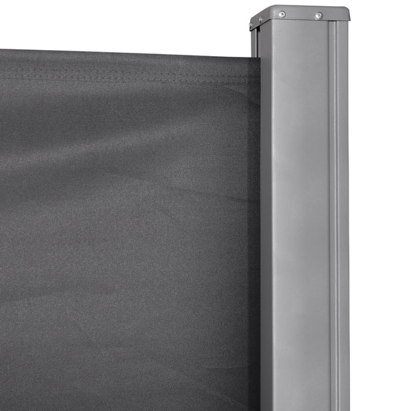118" x 63" Retractable Side Awning Patio Outdoor Folding Privacy Screen with Resistance to UV Rays & Wind, Grey