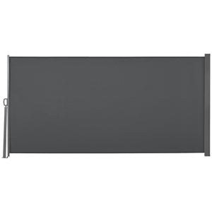 118" x 63" Retractable Side Awning Patio Outdoor Folding Privacy Screen with Resistance to UV Rays & Wind, Grey