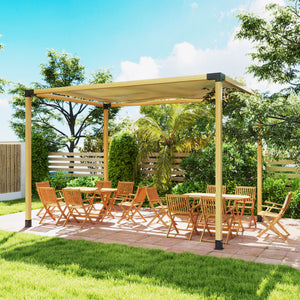 DIY Pergola Kit, Pergola Brackets with 3-Way Corner Brackets and Post Base for 4" x 4" (Actual 3.6" x 3.6") Lumber, 8 PCS Includes Screws