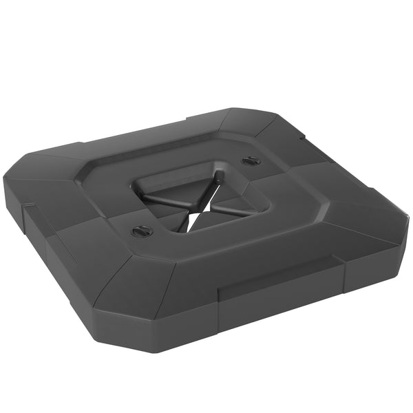 2-Piece Cantilever Offset Patio Umbrella Base Weight Set, 231 lb Heavy Duty Fillable Outdoor Offset Umbrella Weights with Easy-Fill Spouts for Water or Sand for Garden, Backyard, Black