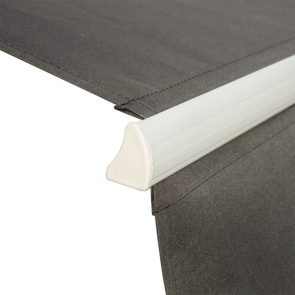 3 x 2m Manual Window Awning Canopy Garden Outdoor Shelter Patio Sun Shade UV Blocker Light Weight Aluminium Frame w/ Hand Crank Grey