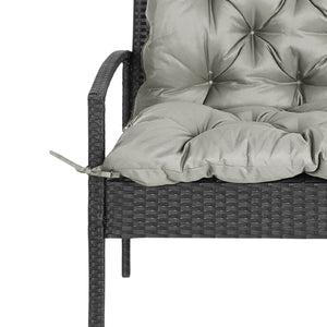 Porch Swing Cushion Garden Bench Cushion with Backrest, Non-Slip 2-Seater Thick Pad, Swing Chair Mat Replacement for Indoor and Outdoor, 39.4" x 38.6", Light Grey