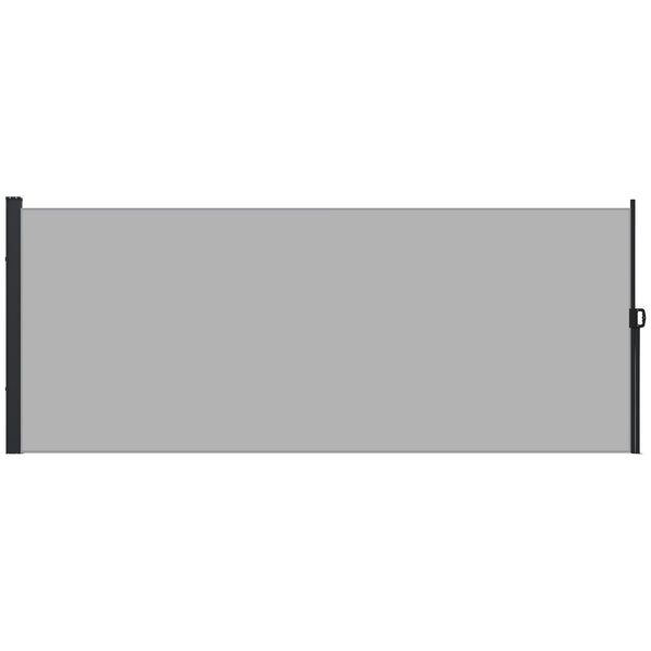 13' x 5' Retractable Side Awning, Garden Privacy Screen Divider, Full Cassette Windbreaker for Hot Tub, Balcony, Terrace, Pool, Light Grey