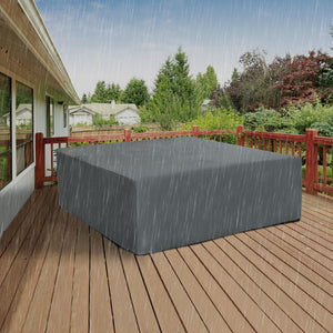 Patio Furniture Covers Waterproof, 600D Heavy Duty Oxford Outdoor Patio Cover, UV-Resistant Outdoor Lounge Chair Cover, 80.7" x 75.6" x 24", Grey