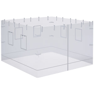 Pop up Canopy Walls, Universal Replacement Netting, Set of 4 Mesh Screen Sidewalls, Patio Netting with 6 Service Windows and 1 Door for 10' x 10' Canopy Tent, White