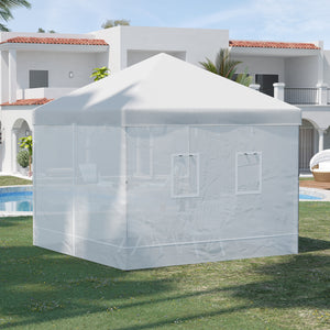 Pop up Canopy Walls, Universal Replacement Netting, Set of 4 Mesh Screen Sidewalls, Patio Netting with 6 Service Windows and 1 Door for 10' x 10' Canopy Tent, White