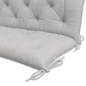 Porch Swing Cushion Garden Bench Cushion with Backrest, Non-Slip 3-Seater Thick Pad, Swing Chair Mat Replacement for Indoor and Outdoor, 59.1" x 38.6", Light Grey