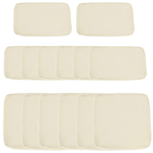 14Pcs Outdoor Cushion Covers, Patio Cushion Covers Replacement for Rattan Sofa Set - No Cushion Included, Cream White