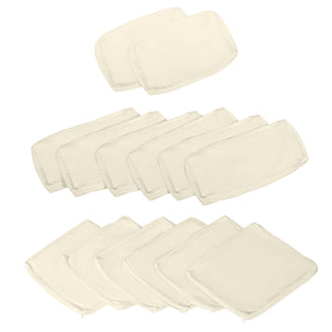 14Pcs Outdoor Cushion Covers, Patio Cushion Covers Replacement for Rattan Sofa Set - No Cushion Included, Cream White