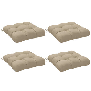4-Piece Patio Chair Cushions Pillows, 19" x 19" x 4" Patio Cushions Set with Ties for Indoor Outdoor Garden Furniture