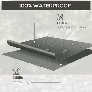 Patio Furniture Covers, Waterproof, Windproof and Anti-UV 300D Oxford Fabric Large Outdoor Furniture Cover for Outdoor Sectional Sofa Set, 97" x 65" x 26", Dark Grey