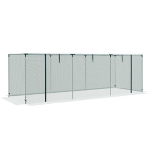 12' x 4' Crop Cage, Plant Protection Tent with Zippered Door and Galvanized Steel Frame, Fruit Cage Netting Cover for Garden, Yard, Lawn, Green